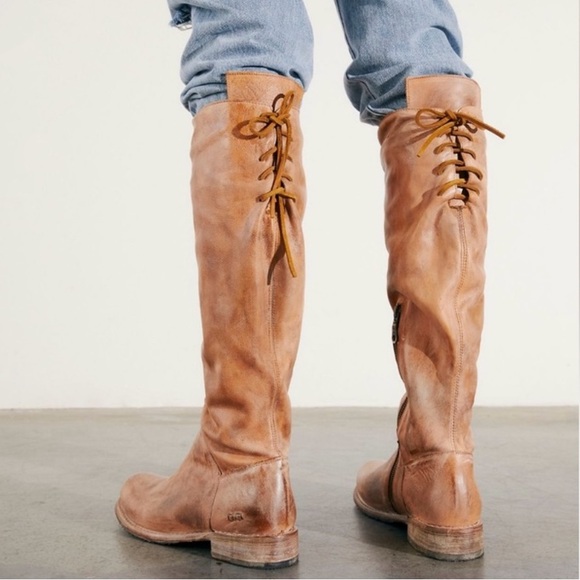 BED STU Free People Manchester Tall Boots NEW Size 8.5 Tan Rustic - Picture 1 of 16